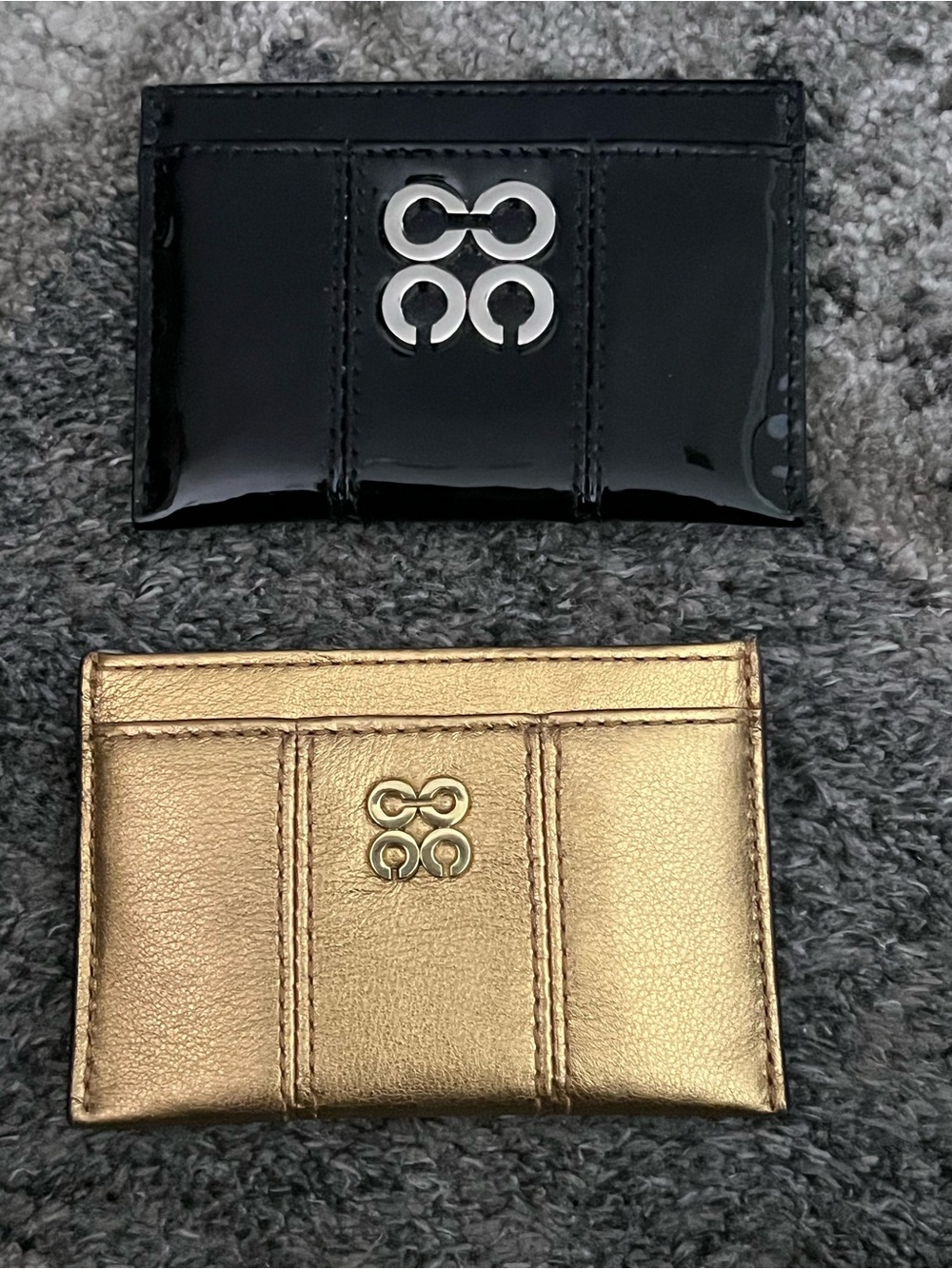 2-Metallic Gold & Black Card Holder sold together